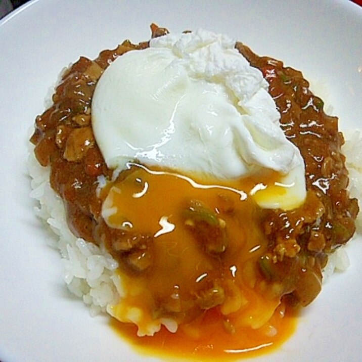 キーマカレー風オクラ入りとろねばカレー